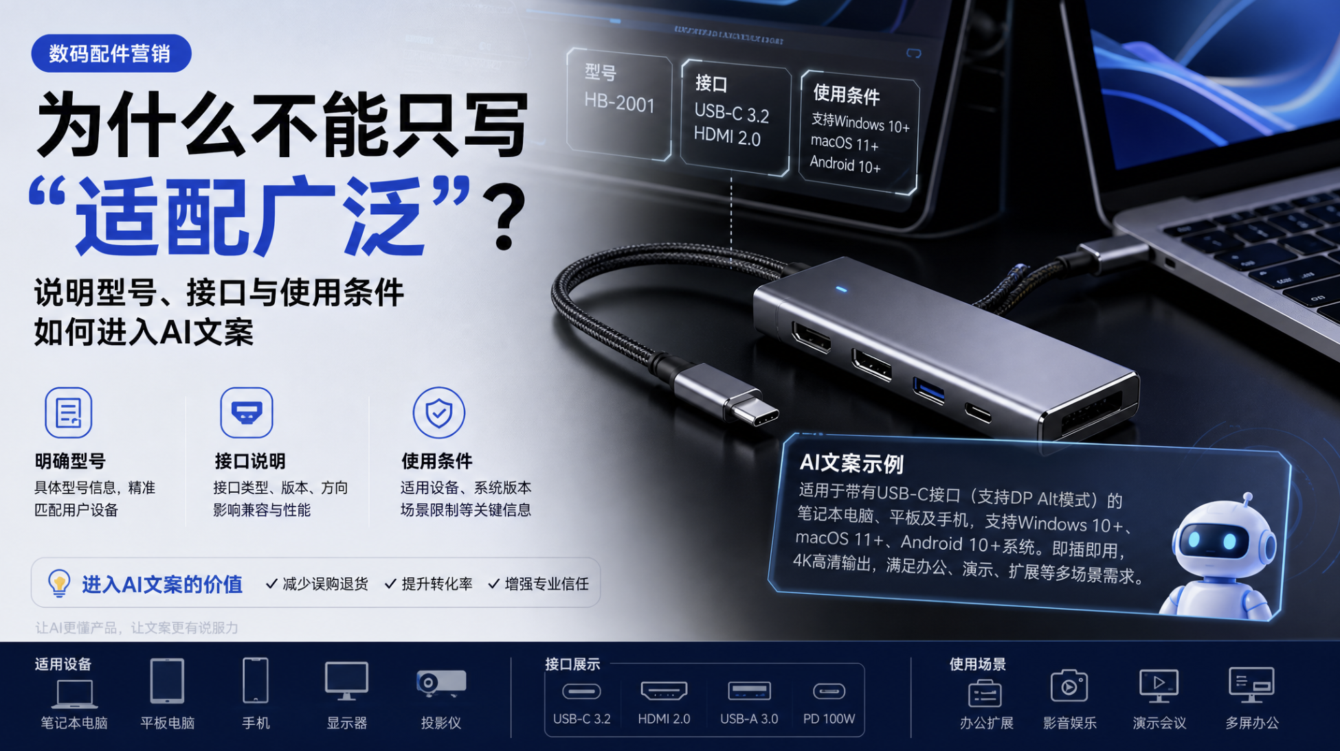 数码配件营销，为什么不能只写“适配广泛”？