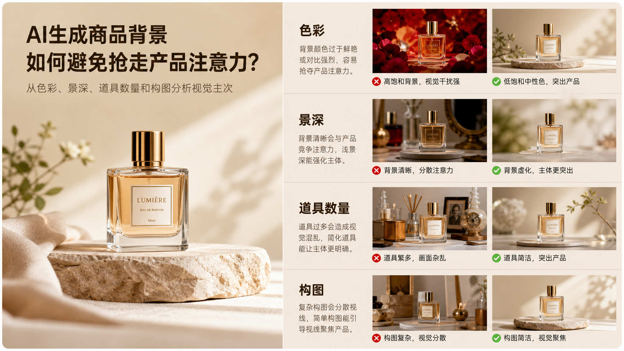 AI生成商品背景，怎样避免抢走产品的注意力？