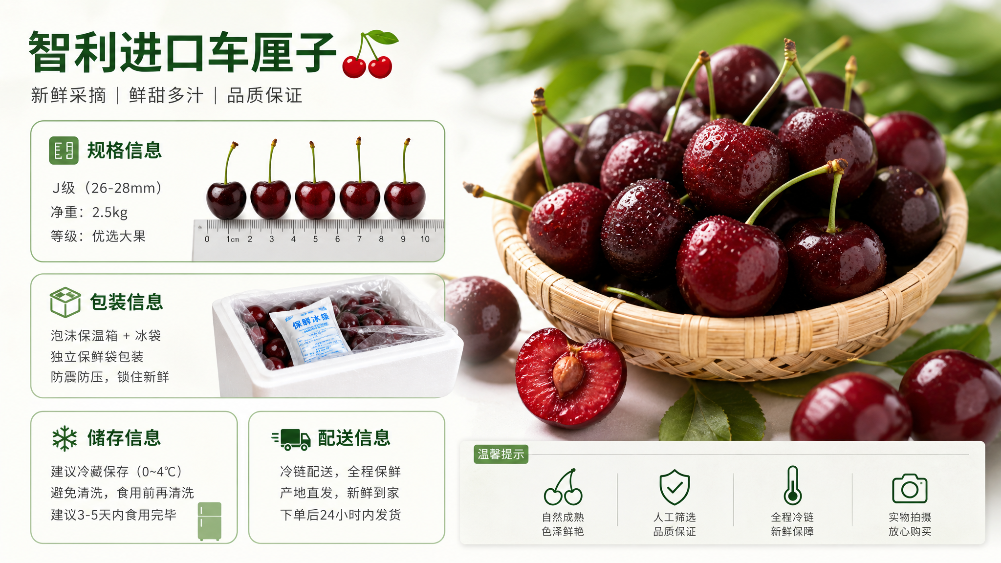 生鲜商品用AI做宣传，规格、包装、储存和配送信息不能省