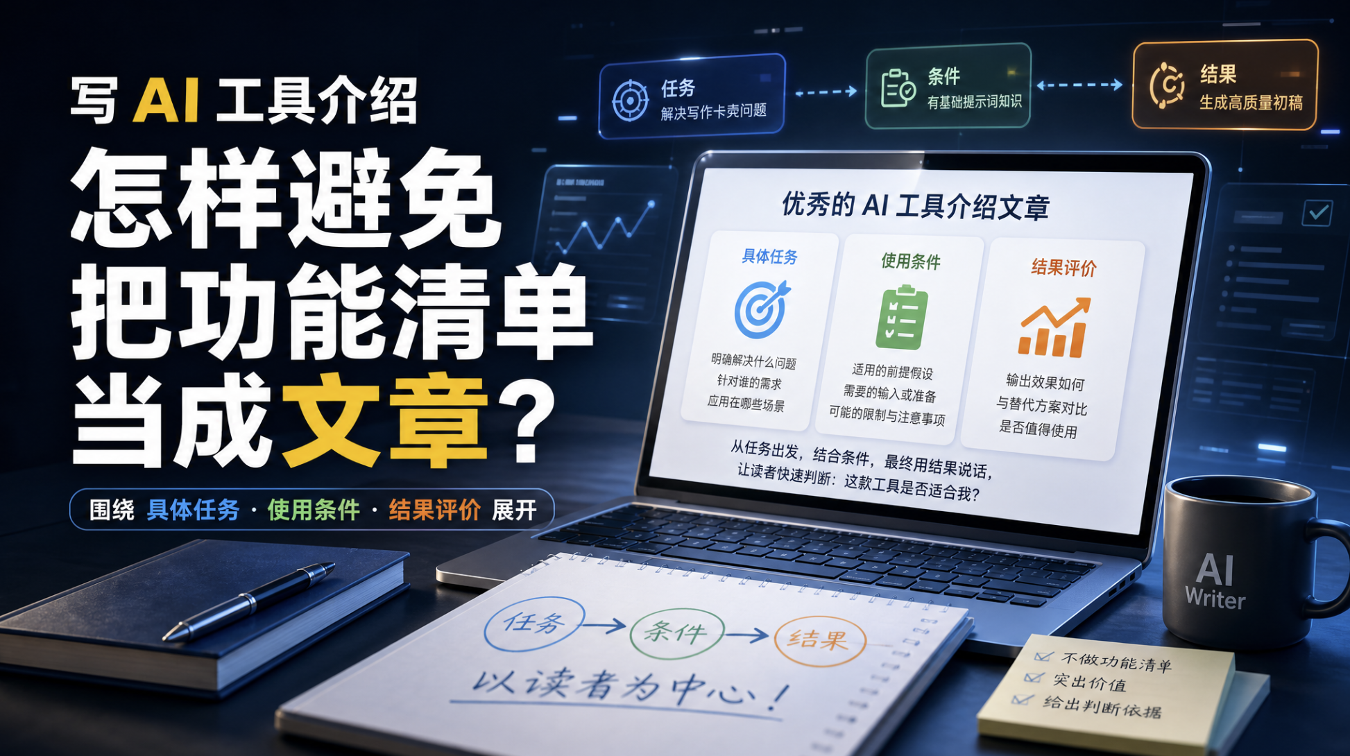 别再罗列AI功能：一篇合格的工具介绍，应该回答这三个问题