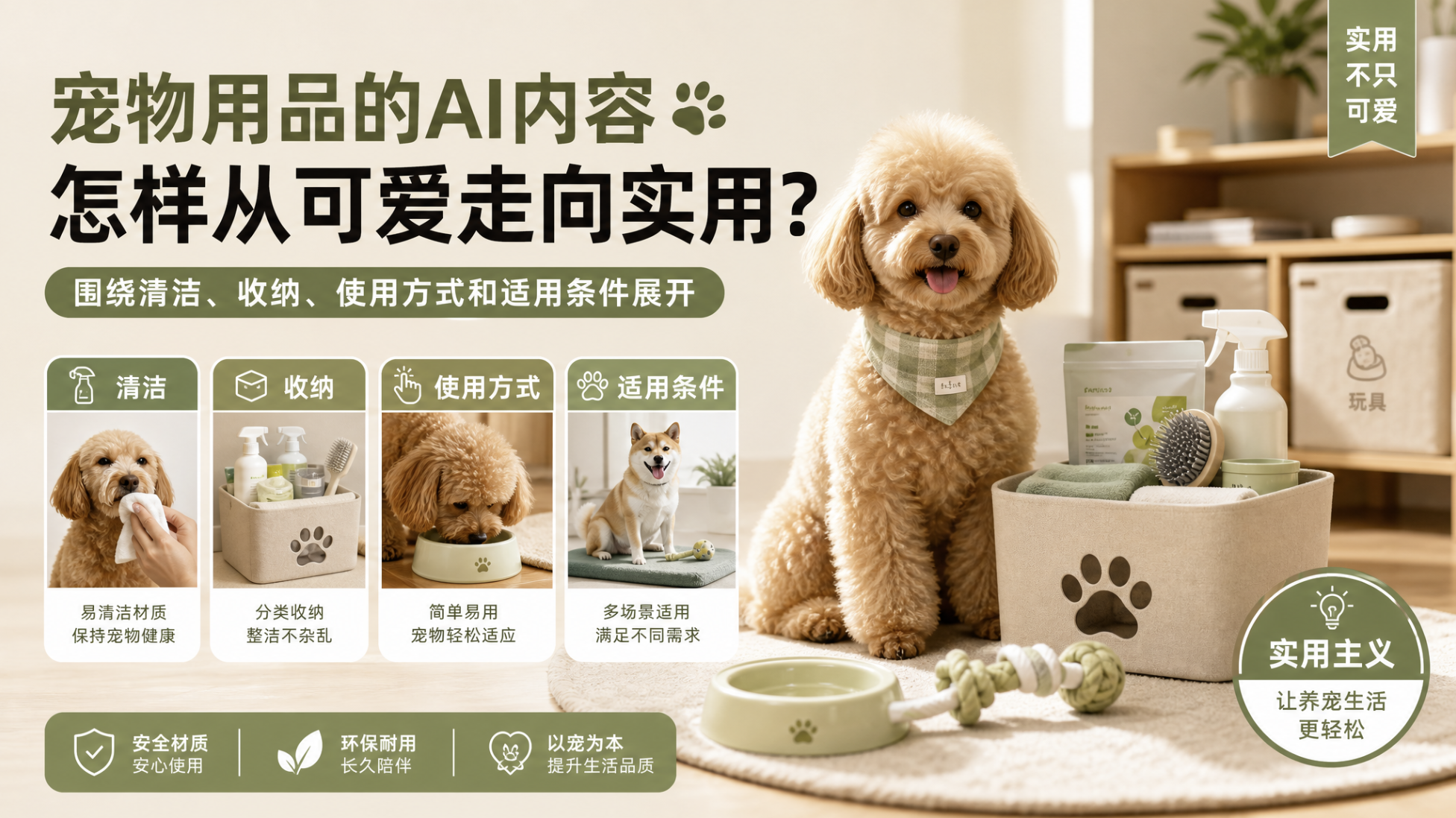 宠物用品内容别只会卖萌：阅泽如何用AI讲清清洁、收纳与适用条件