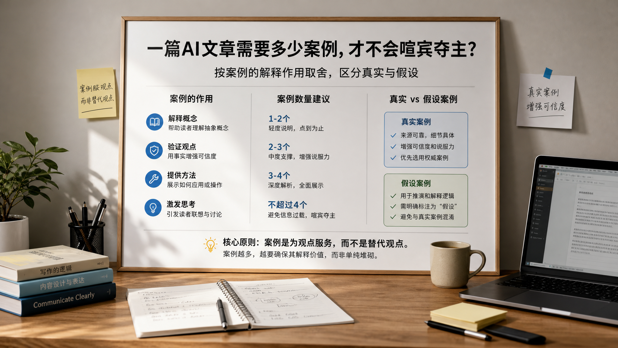 一篇AI文章需要多少案例，才不会喧宾夺主？